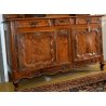 ANTICA CREDENZA ALZATA Luigi XV PROVENZALE MORBIER legno NOCE INTARSIATO 1800