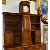 ANTICA CREDENZA ALZATA Luigi XV PROVENZALE MORBIER legno NOCE INTARSIATO 1800