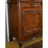 ANTICA CREDENZA ALZATA Luigi XV PROVENZALE MORBIER legno NOCE INTARSIATO 1800
