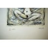  DISEGNO DIPINTO STAMPA GIANNI CASTAGNETO TORINO NUDO EROTICO DONNA 29/160 