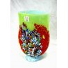 VASO Vetro artistico 033 SOFFIATO MURANO MURRINA DESIGN Imperio Rossi h 18 cm