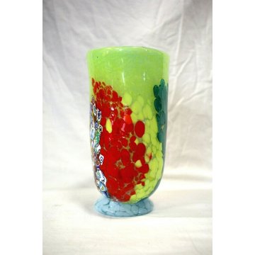 VASO Vetro artistico 033 SOFFIATO MURANO MURRINA DESIGN Imperio Rossi h 18 cm