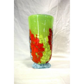 VASO Vetro artistico 033 SOFFIATO MURANO MURRINA DESIGN Imperio Rossi h 18 cm