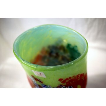 VASO Vetro artistico 033 SOFFIATO MURANO MURRINA DESIGN Imperio Rossi h 18 cm