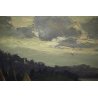 ANTICO QUADRO DIPINTO OLIO TELA Pino Pessina Da Castanedo PAESAGGIO LAGO ORTA 