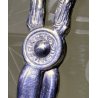 ANTICA GRANDE COPPA CRISTALLO FORBICI DENMARK HANS JENSEN UVA SCISSOR ARGENTO