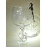 ANTICA GRANDE COPPA CRISTALLO FORBICI DENMARK HANS JENSEN UVA SCISSOR ARGENTO