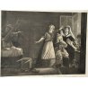 ANTICO QUADRO LITOGRAFIA Maria Stuart REGINA SCOZIA INCISIONE 800 D. Landini ART