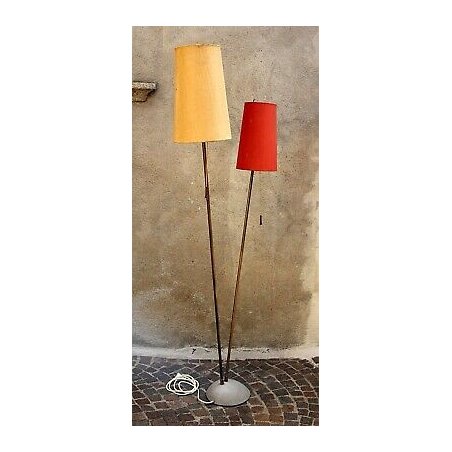 LAMPADA DA TERRA anni 40/50 DUE STELI DESIGN FLOOR LAMP MID CENTURY GERMANY OLD
