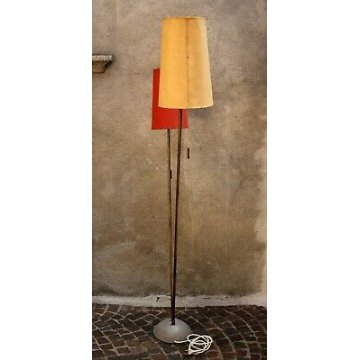 LAMPADA DA TERRA anni 40/50 DUE STELI DESIGN FLOOR LAMP MID CENTURY GERMANY OLD