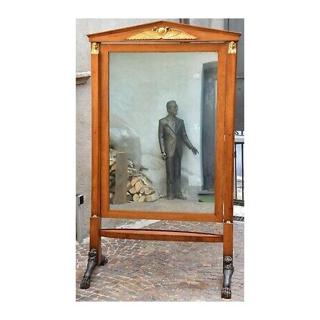 ANTICA SPECCHIERA BASCULANTE IMPERO 1800 SFINGE NOCE PSICHE SPECCHIO OLD MIRROR