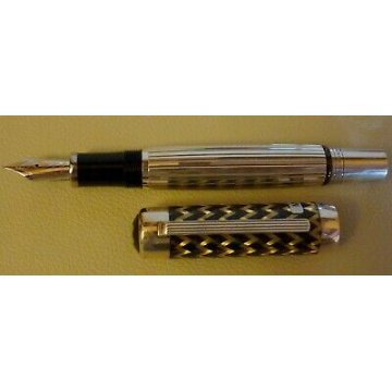 STILOGRAFICA Montblanc HOMMAGE J P Morgan LIM. EDITION Argento 925 FOUNTAIN PEN