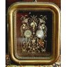 QUADRO ANTICO DIPLOMA D'ONORE MEDAGLIE PREMIO Giosserano Carmela moneta argento