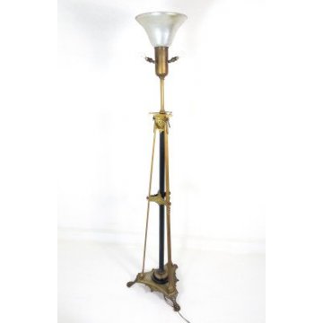 Lampada da terra di design Las Palmas in ottone H 197cm - AVECASA