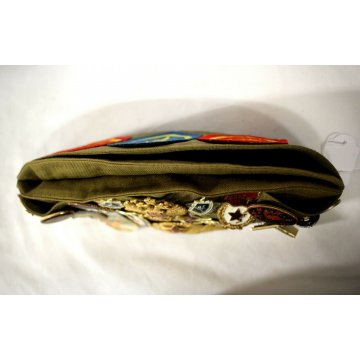 VECCHIO BASCO CON DISTINTIVI RUSSIAN SOVIET MILITARY CAP HAT BERET WITH BADGES