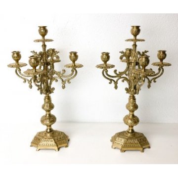 Coppia di candelabri in...