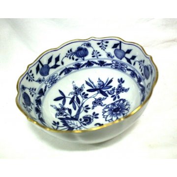 CIOTOLA CERAMICA SMALTATA Meissen GERMANY BIANCO COBALTO DECORO BLUE ONION