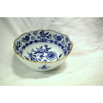 CIOTOLA CERAMICA SMALTATA Meissen GERMANY BIANCO COBALTO DECORO BLUE ONION