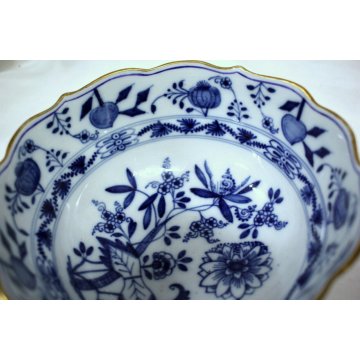 CIOTOLA CERAMICA SMALTATA Meissen GERMANY BIANCO COBALTO DECORO BLUE ONION