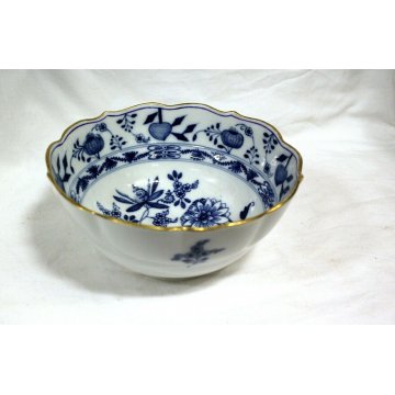 CIOTOLA CERAMICA SMALTATA Meissen GERMANY BIANCO COBALTO DECORO BLUE ONION