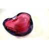 POSACENERE VETRO MURANO SOMMERSO TRASPARENTE ROSA VIOLA  ART GLASS PINK VIOLET