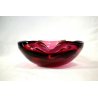 POSACENERE VETRO MURANO SOMMERSO TRASPARENTE ROSA VIOLA  ART GLASS PINK VIOLET