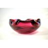 POSACENERE VETRO MURANO SOMMERSO TRASPARENTE ROSA VIOLA  ART GLASS PINK VIOLET
