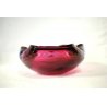 POSACENERE VETRO MURANO SOMMERSO TRASPARENTE ROSA VIOLA  ART GLASS PINK VIOLET