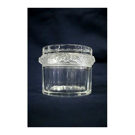 ANTICO SCRIGNO LIBERTY CRISTALLO DI CENSO MOLATO DECORATO FIORI RILIEVO BOX '900