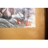 ANTICO QUADRO DIPINTO CINA CARTONE P.T. Shen PAESAGGIO CINESE PAINTING ORIENTALE
