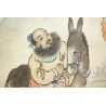 ANTICO QUADRO DIPINTO CINA CARTONE P.T. Shen PAESAGGIO CINESE PAINTING ORIENTALE