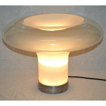 ARTEMIDE Lesbo DESIGN Angelo Mangiarotti LAMPADA TAVOLO VETRO VINTAGE DESK LAMP