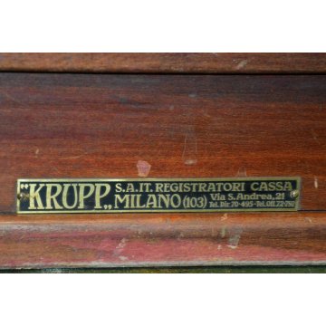 ANTICO REGISTRATORE CASSA meccanico KRUPP 152 VFM epoca 1910 OLD CASH REGISTER