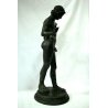 ANTICA SCULTURA STATUA BRONZO NARCISO di POMPEI NARCISSUS FONDERIA Sommer Napoli