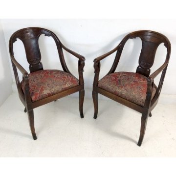 Coppia poltroncine Impero...