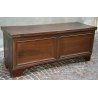 ANTICA CASSAPANCA PIEMONTESE epoca 1800 legno NOCE OLD WOOD CHEST BAULE NUZIALE