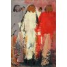 PICCOLO QUADRO Carlo Saccadi "FOLLA" DIPINTO OLIO TAVOLA '900 CORNICE ARTE EPOCA