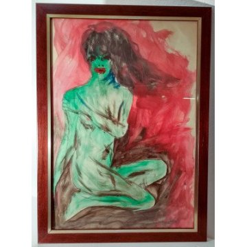 Quadro in tempera su carta,...