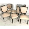 ANTICO SET DI SEI SEDIE PAOLO BUFFA SKY LEGNO VINTAGE DESIGN CHAIR ANNI 40 SEDIA