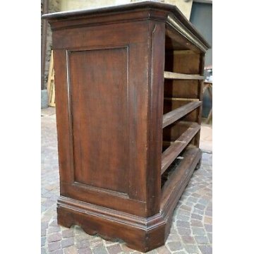 ANTICO COMO CANTERANO NOCE 1700 MOBILE CASSETTONE LOMBARDO SCOLPITO FORMELLE