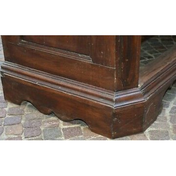 ANTICO COMO CANTERANO NOCE 1700 MOBILE CASSETTONE LOMBARDO SCOLPITO FORMELLE