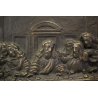  ANTICA SCULTURA BASSORILIEVO in BRONZO ULTIMA CENA Last Supper GESU' APOSTOLI