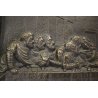  ANTICA SCULTURA BASSORILIEVO in BRONZO ULTIMA CENA Last Supper GESU' APOSTOLI