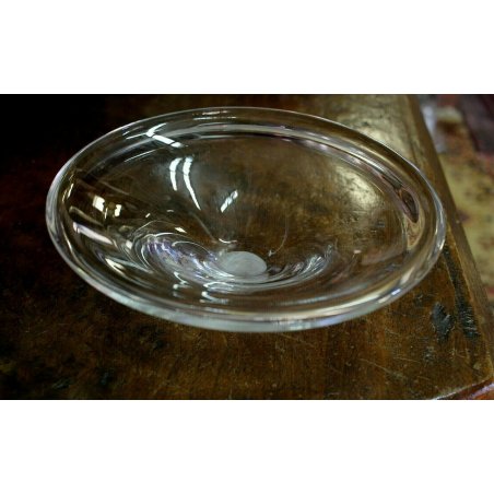 VASO PIATTO VETRO TRASPARENTE MURANO GLASS VASE CENTROTAVOLA SVUOTATASCHE 60/70