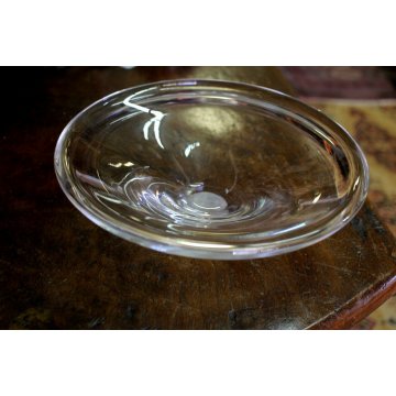 VASO PIATTO VETRO TRASPARENTE MURANO GLASS VASE CENTROTAVOLA SVUOTATASCHE 60/70