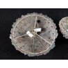 Coppia Lampadario plafoniera Venini Rosette di Murano