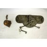 GRANDE RARA ANTICA SERRATURA ferro battuto con CHIAVE 800 DOOR LOCK IRON KEY   
