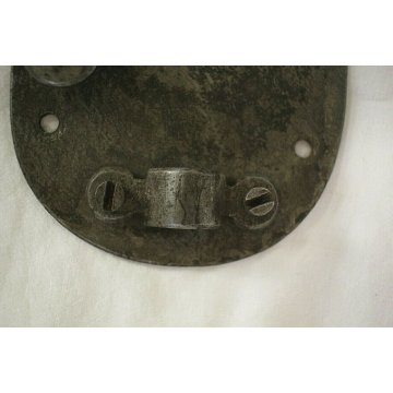 GRANDE RARA ANTICA SERRATURA ferro battuto con CHIAVE 800 DOOR LOCK IRON KEY   