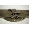 GRANDE RARA ANTICA SERRATURA ferro battuto con CHIAVE 800 DOOR LOCK IRON KEY   