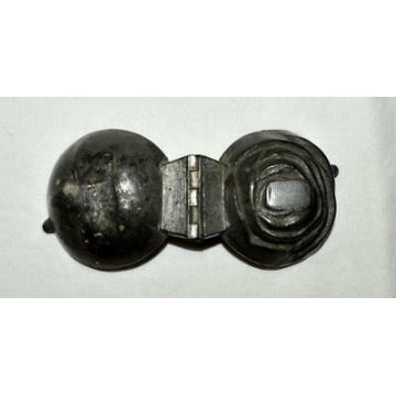 ANTICO 3PZ STAMPO STAMPI per CIOCCOLATO PELTRO '800 OLD MOULD MOLD PEWTER DUCK  